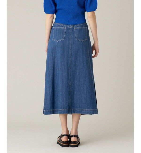 LOULOU WILLOUGHBY「【LOULOU WILLOUGHBY】サイドタックロングデニムスカート」|スカート|