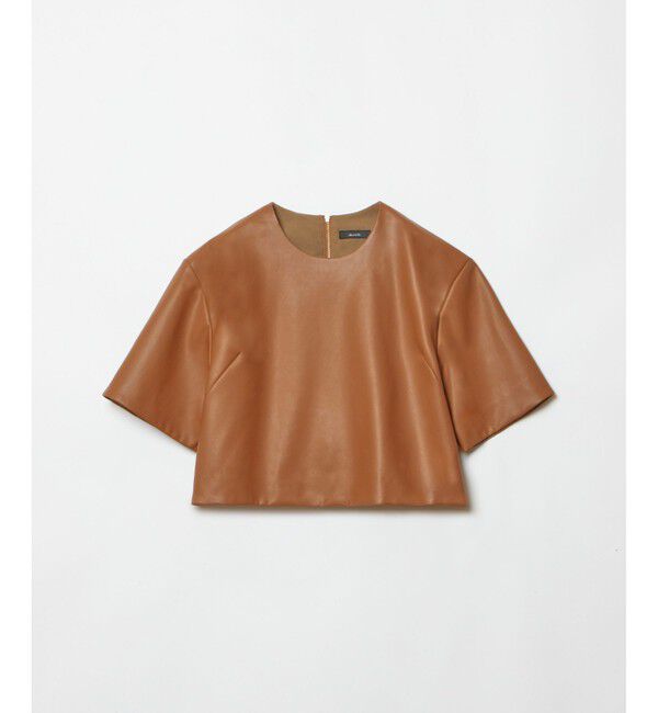 allureville「フェイクレザーTブラウス」|シャツ・ブラウス|