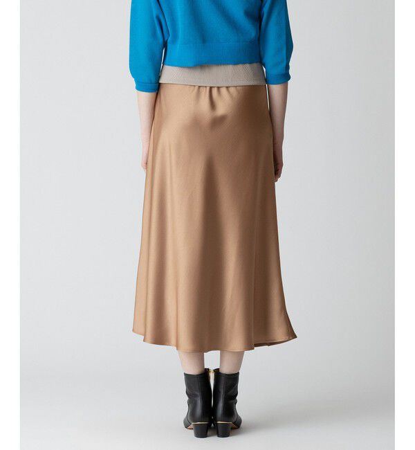 allureville「サテンバイヤスナロースカート」|スカート|