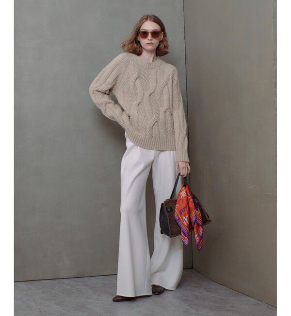 allureville「ランダムケーブルプルオーバー」|ニット・セーター|