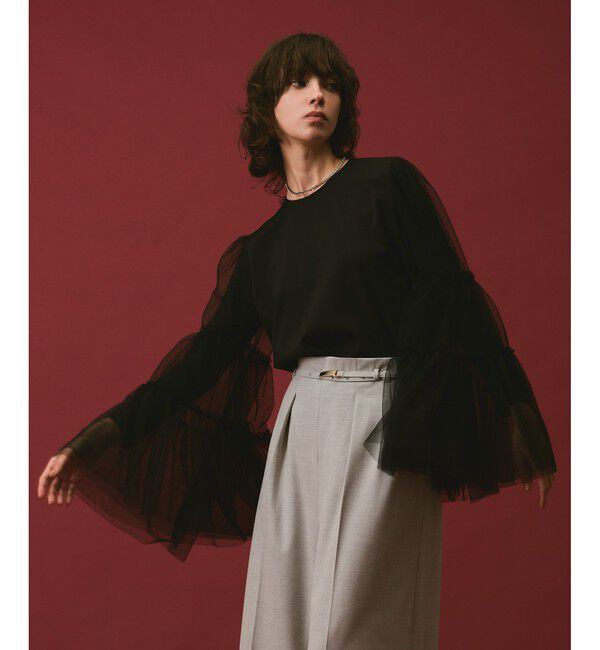 allureville「ティアードスリーブチュールブラウス」|シャツ・ブラウス|