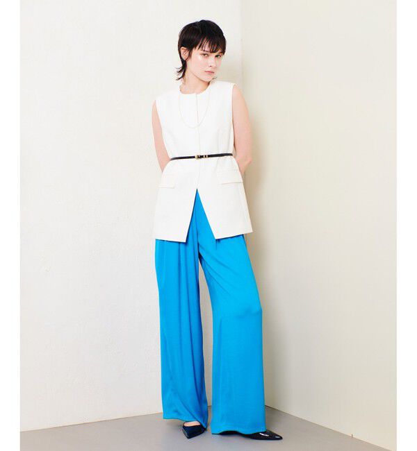 allureville「クレールサテンイージーパンツ」|チノ|