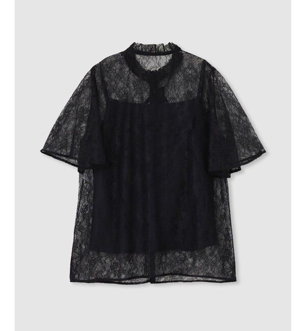 LOULOU WILLOUGHBY「【LOULOU WILLOUGHBY】レースリボンフレアスリーブブラウス」|シャツ・ブラウス|