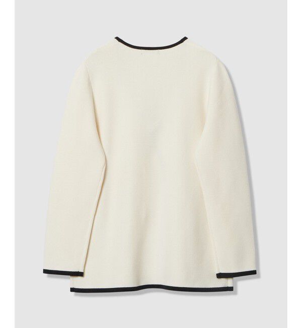 allureville「ガーターノーカラーニットジャケット」|カーディガン|