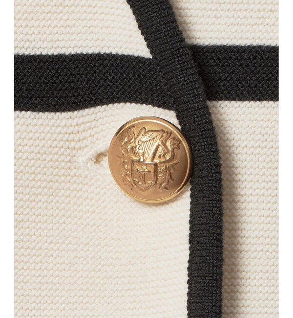 allureville「ガーターノーカラーニットジャケット」|カーディガン|