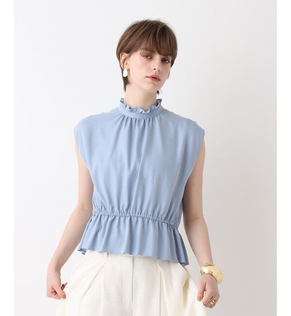 allureville「ペプラムヘムフレンチブラウス」|シャツ・ブラウス|