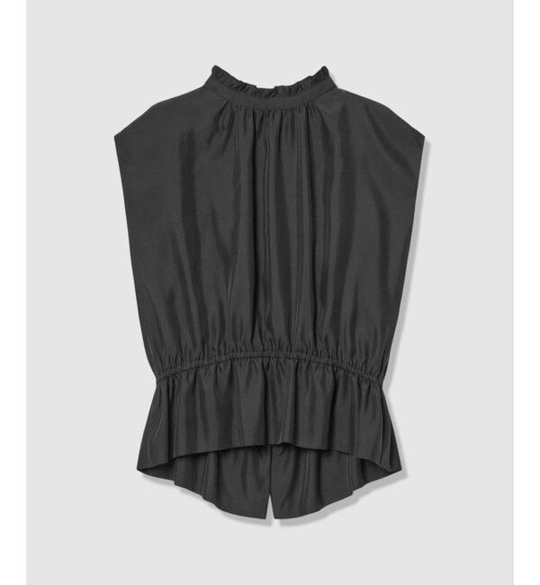 allureville「ペプラムヘムフレンチブラウス」|シャツ・ブラウス|ブラック