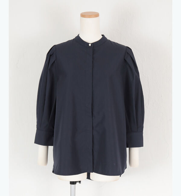 ur's「【星玲奈さんコラボアイテム】バンドカラーパフスリーブブラウス」|シャツ・ブラウス|