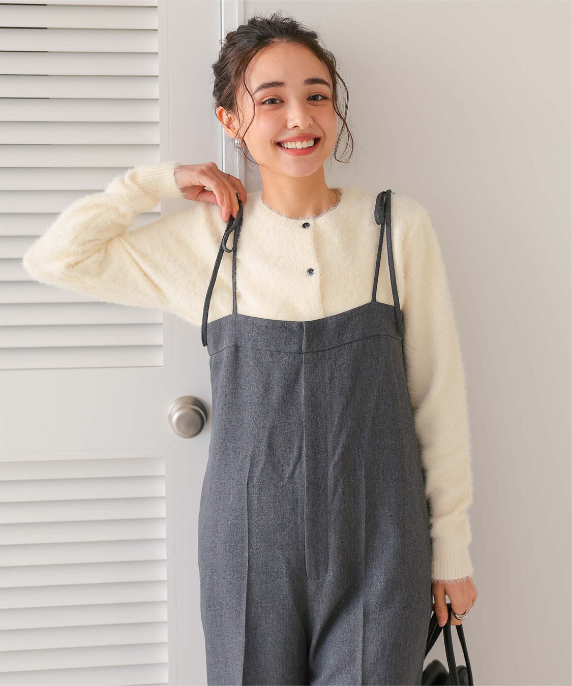 titivate「クルーネックミニシャギーニットカーディガン」|ニット・セーター|