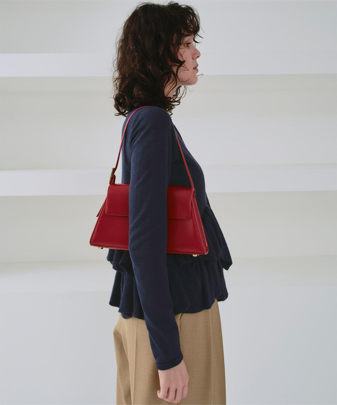 titivate「フリルヘムニットカーディガン」|ニット・セーター|