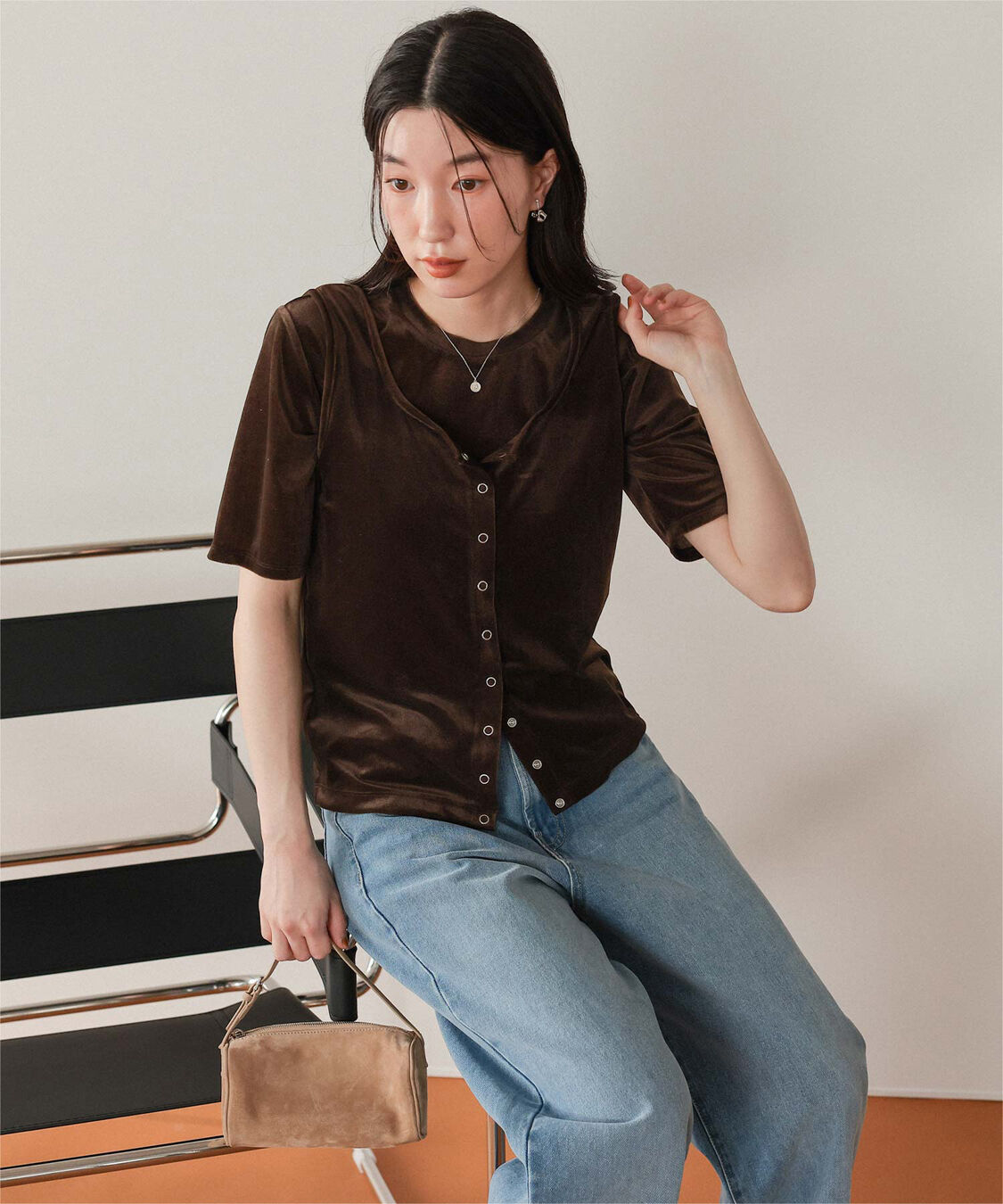 titivate「前後2wayシアーベロアタンクトップ」|タンクトップ|