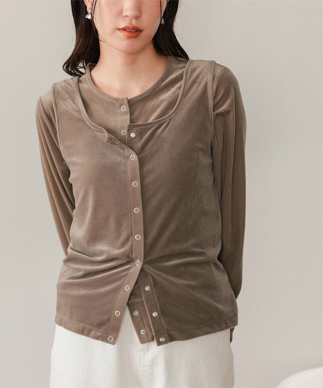 titivate「前後2wayシアーベロアタンクトップ」|タンクトップ|