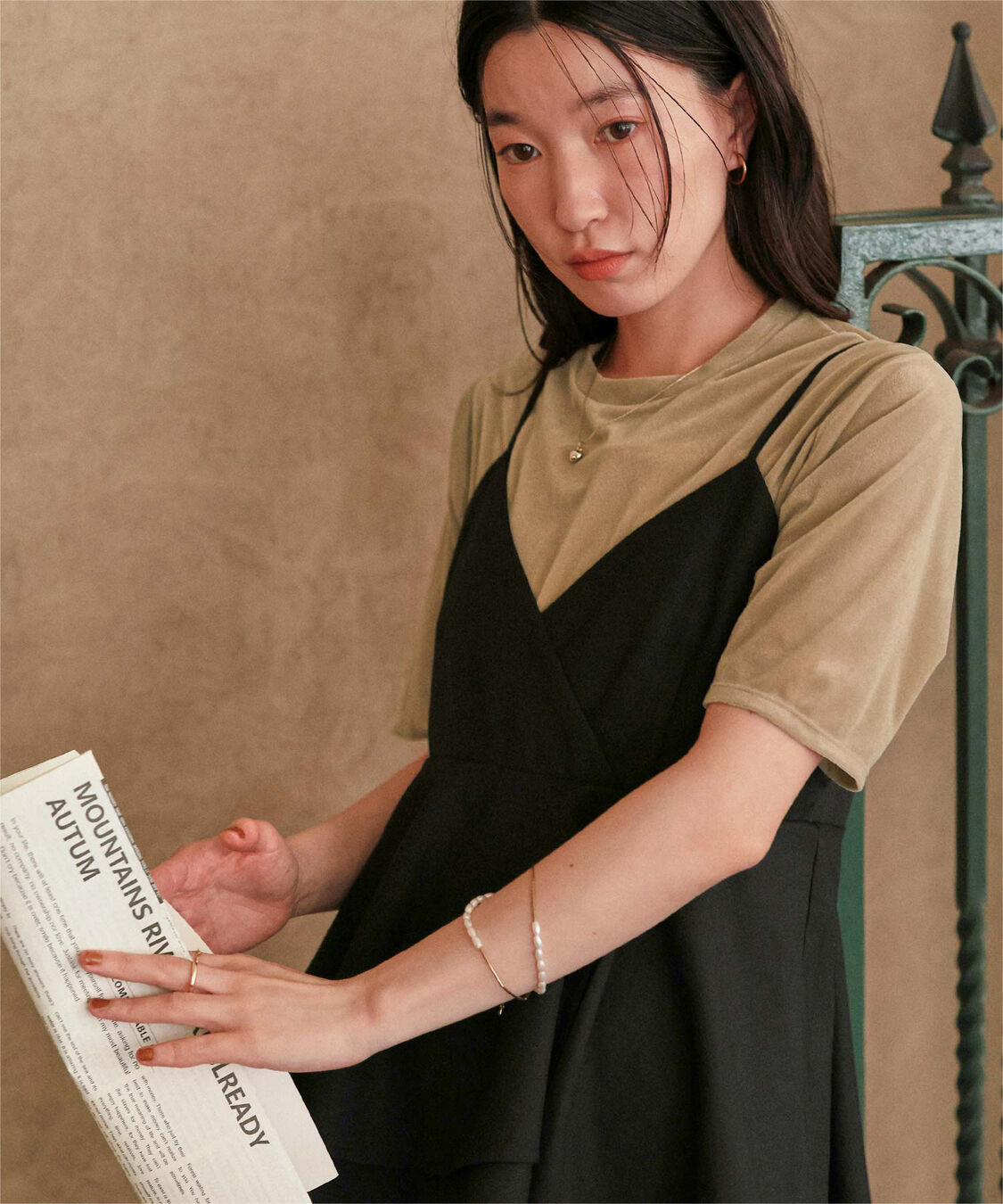 titivate「シアーベロア半袖Tシャツ」|Tシャツ・カットソー|