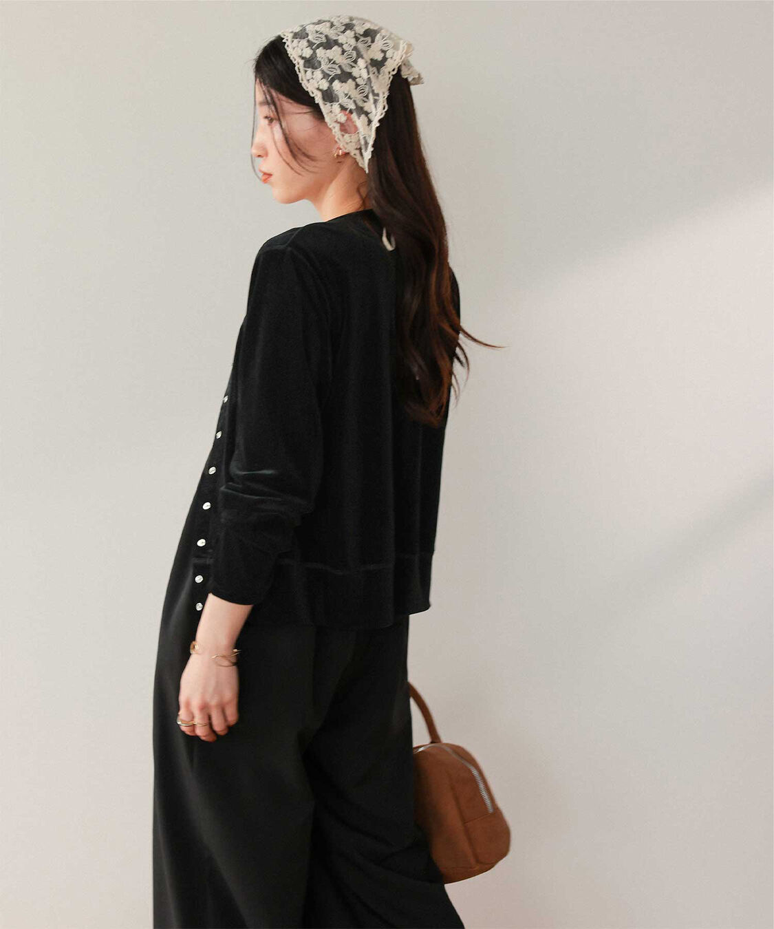 titivate「シアーベロアカーディガン」|カーディガン|