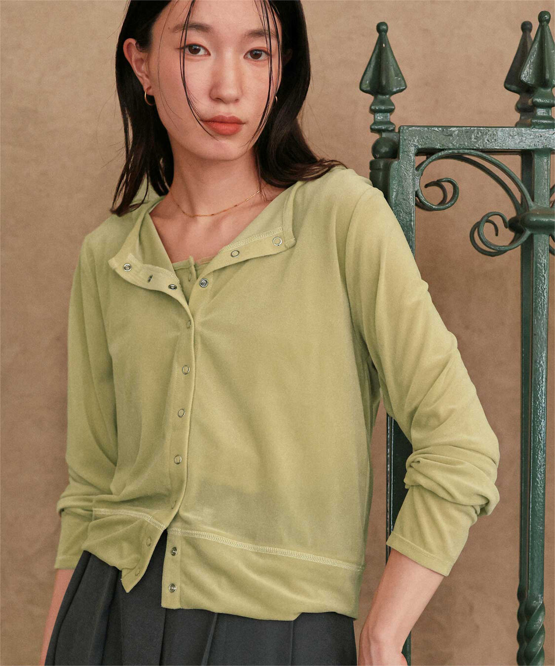 titivate「シアーベロアカーディガン」|カーディガン|