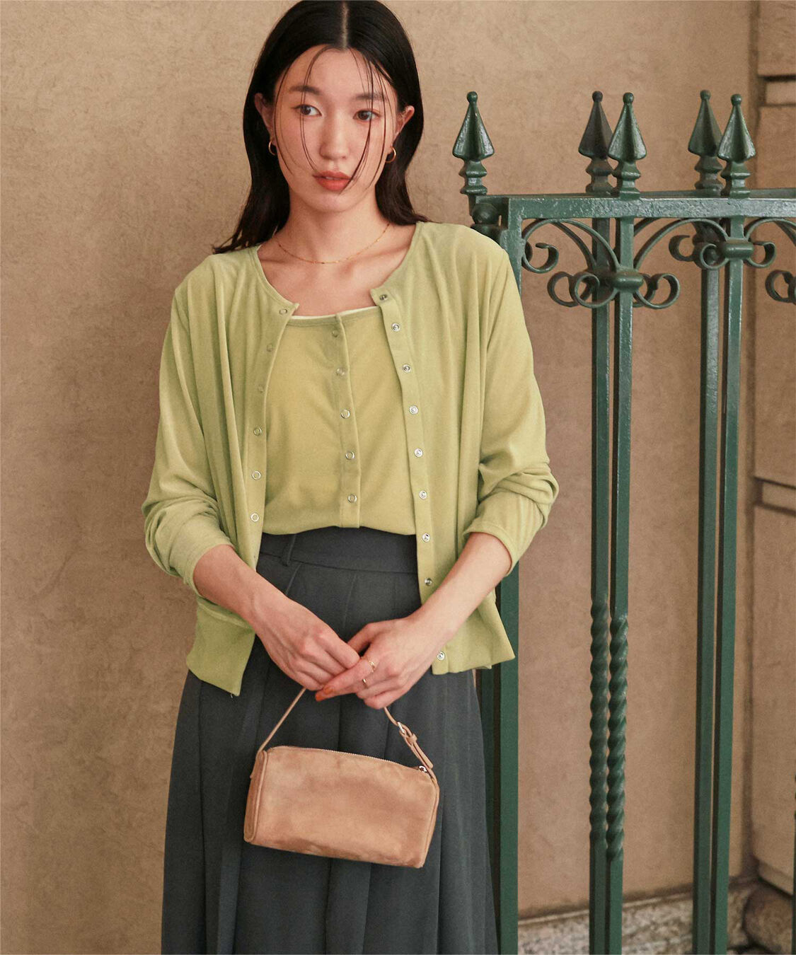 titivate「シアーベロアカーディガン」|カーディガン|