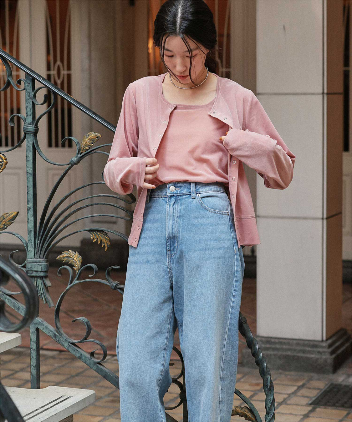 titivate「シアーベロアカーディガン」|カーディガン|