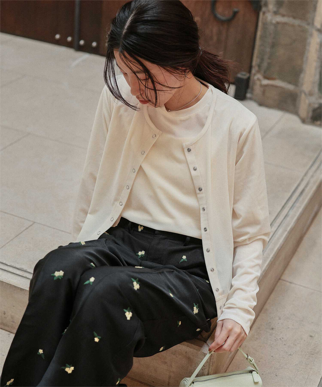 titivate「シアーベロアカーディガン」|カーディガン|