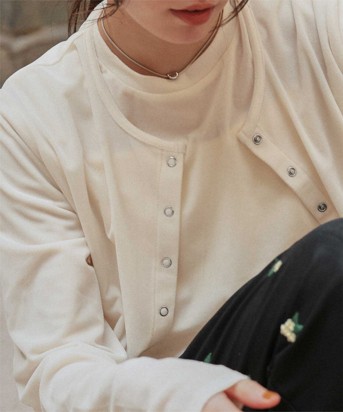 titivate「シアーベロアカーディガン」|カーディガン|