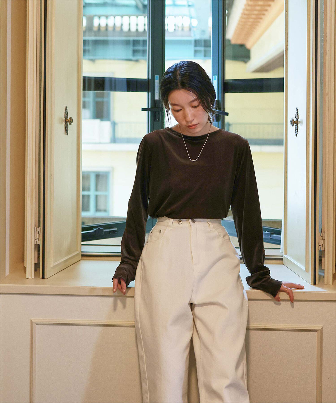 titivate「シアーベロアロングTシャツ」|Tシャツ・カットソー|