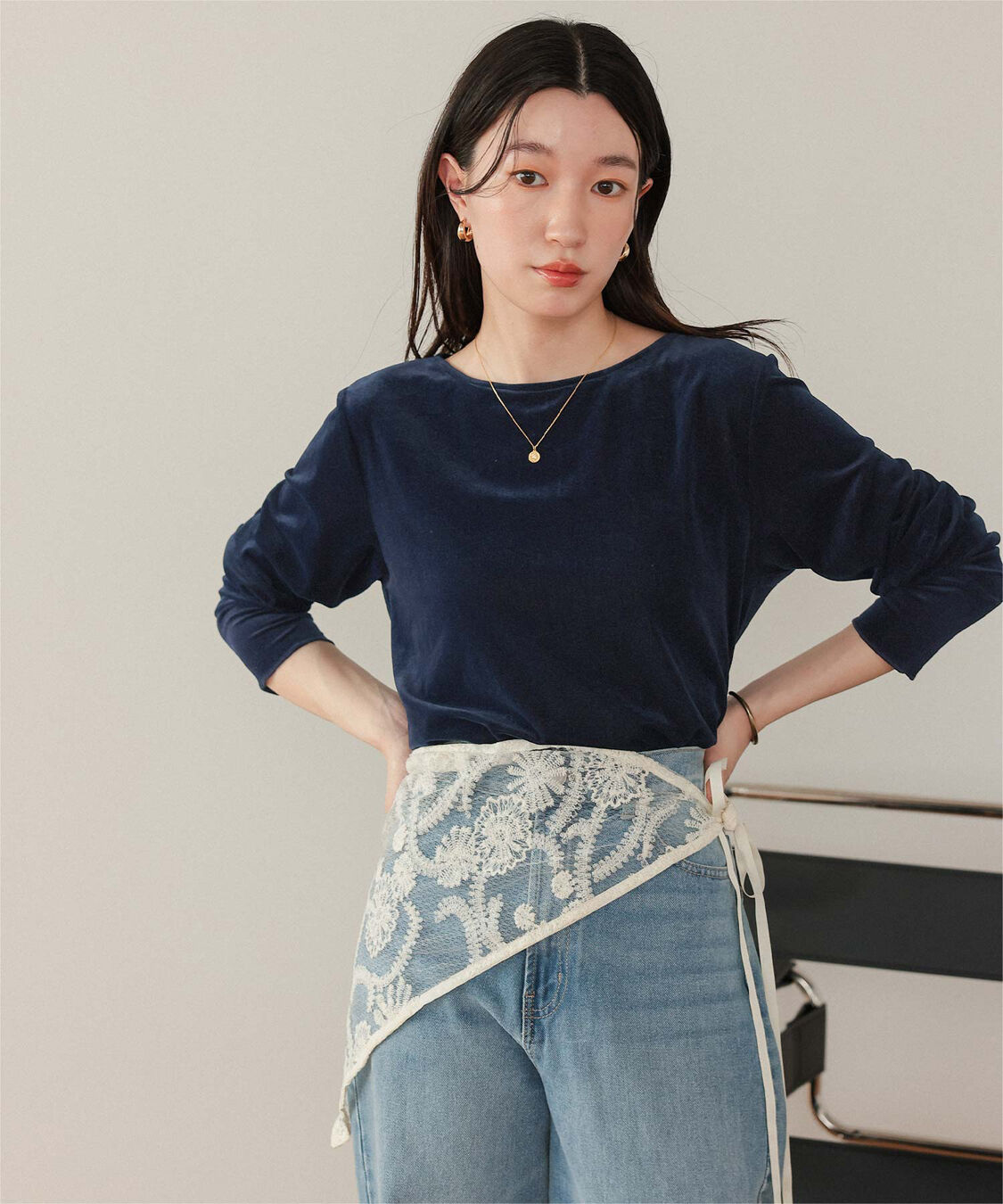 titivate「シアーベロアロングTシャツ」|Tシャツ・カットソー|