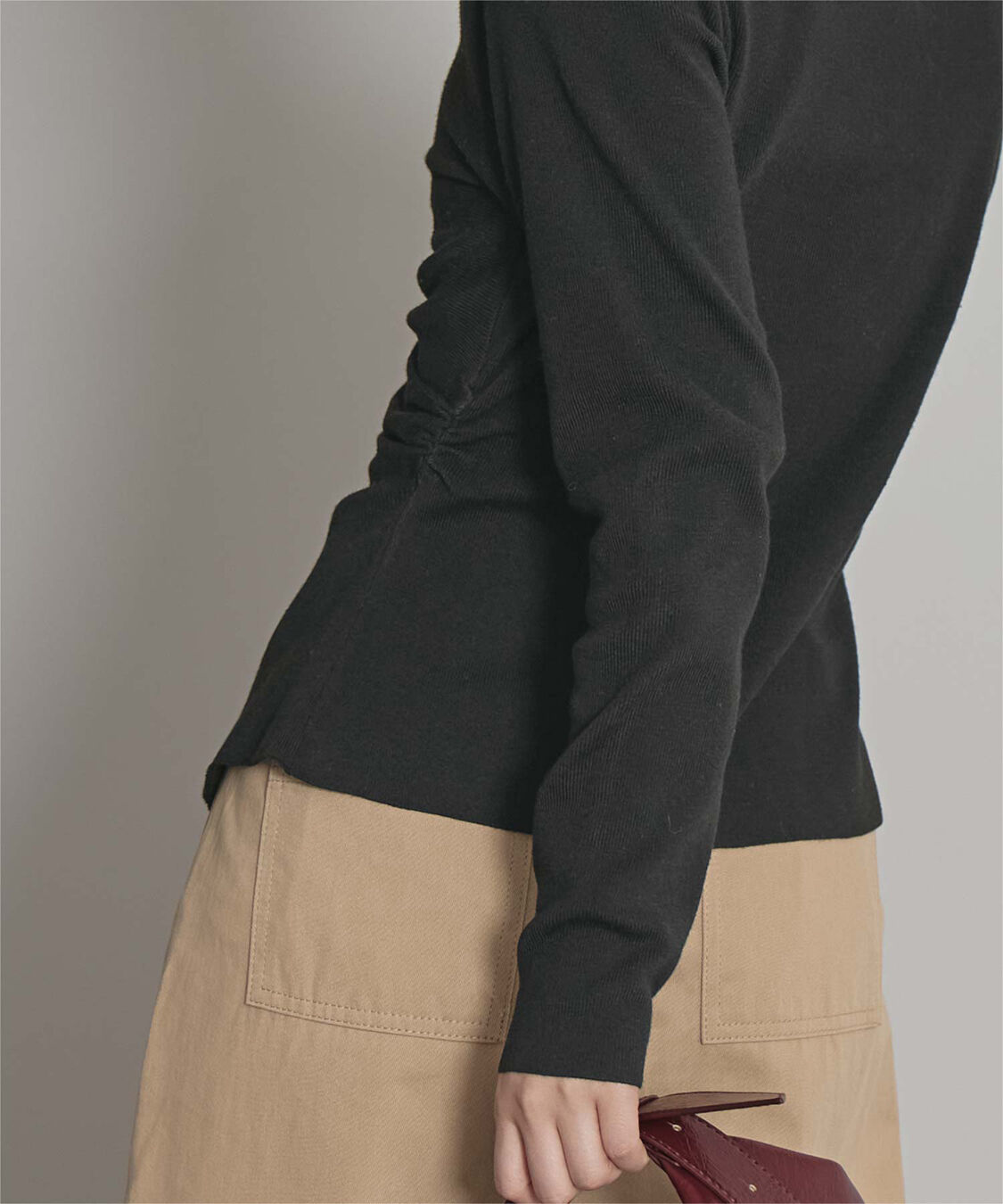 miette「フロントギャザーボタンニット」|ニット・セーター|