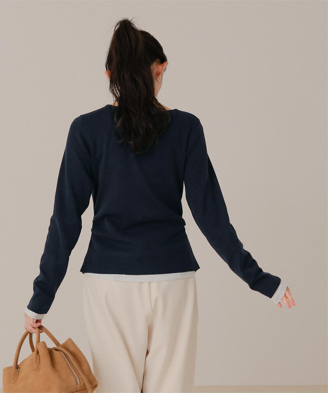 miette「フロントギャザーボタンニット」|ニット・セーター|