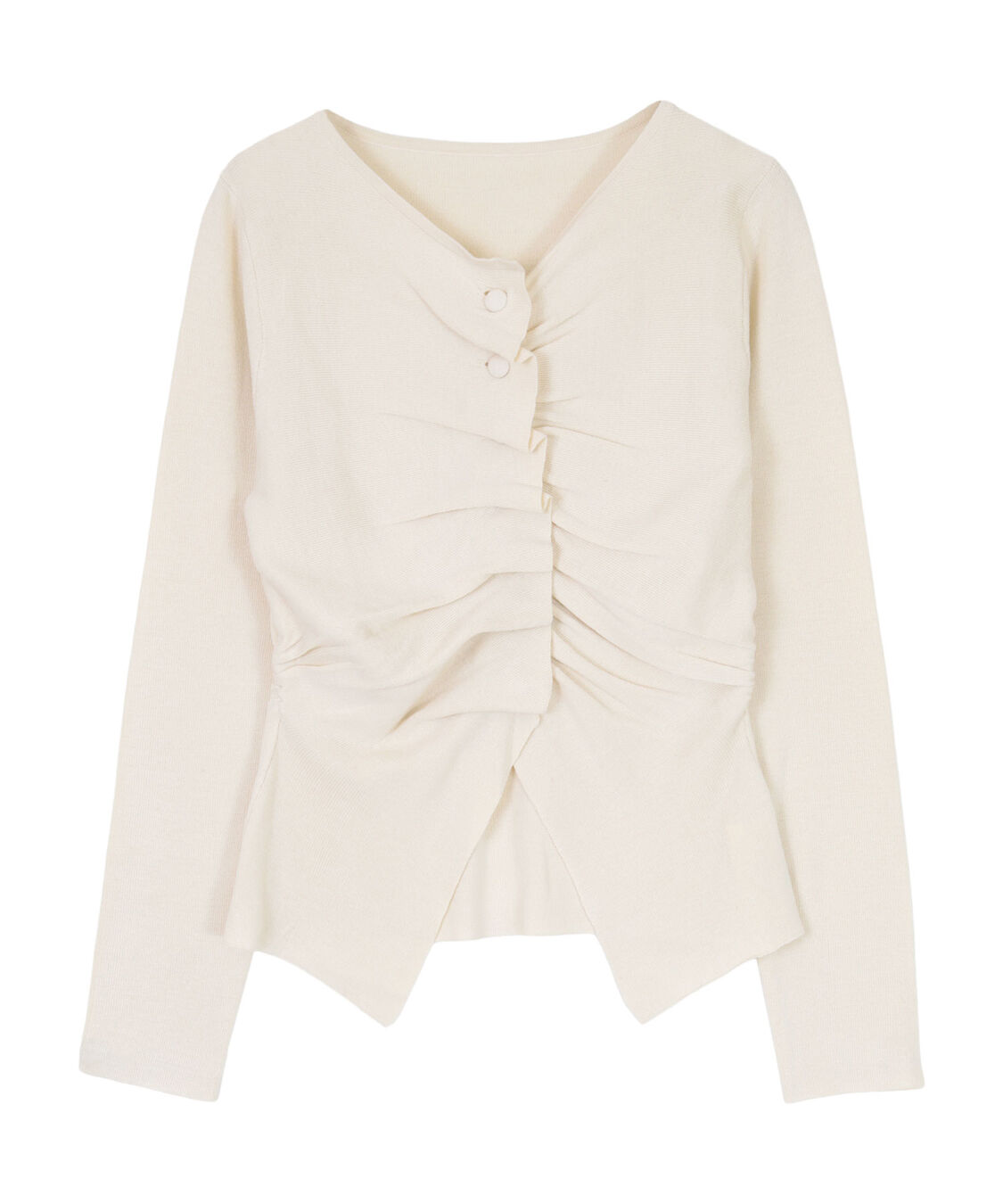 miette「フロントギャザーボタンニット」|ニット・セーター|