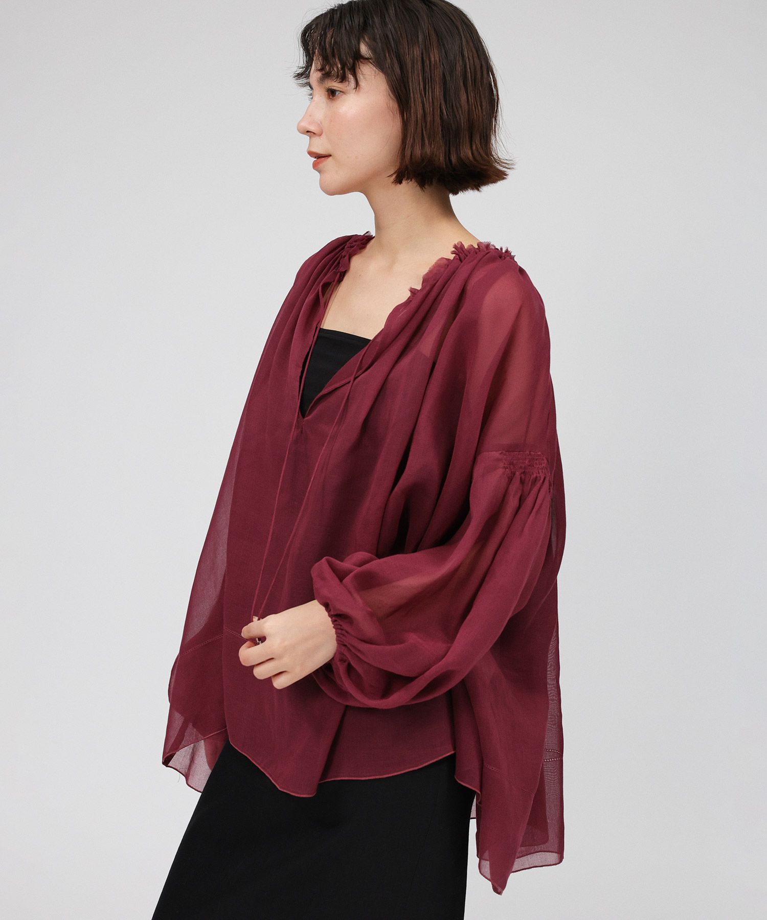 BABYLONE「2WAYオーガンジーブラウス」|シャツ・ブラウス|