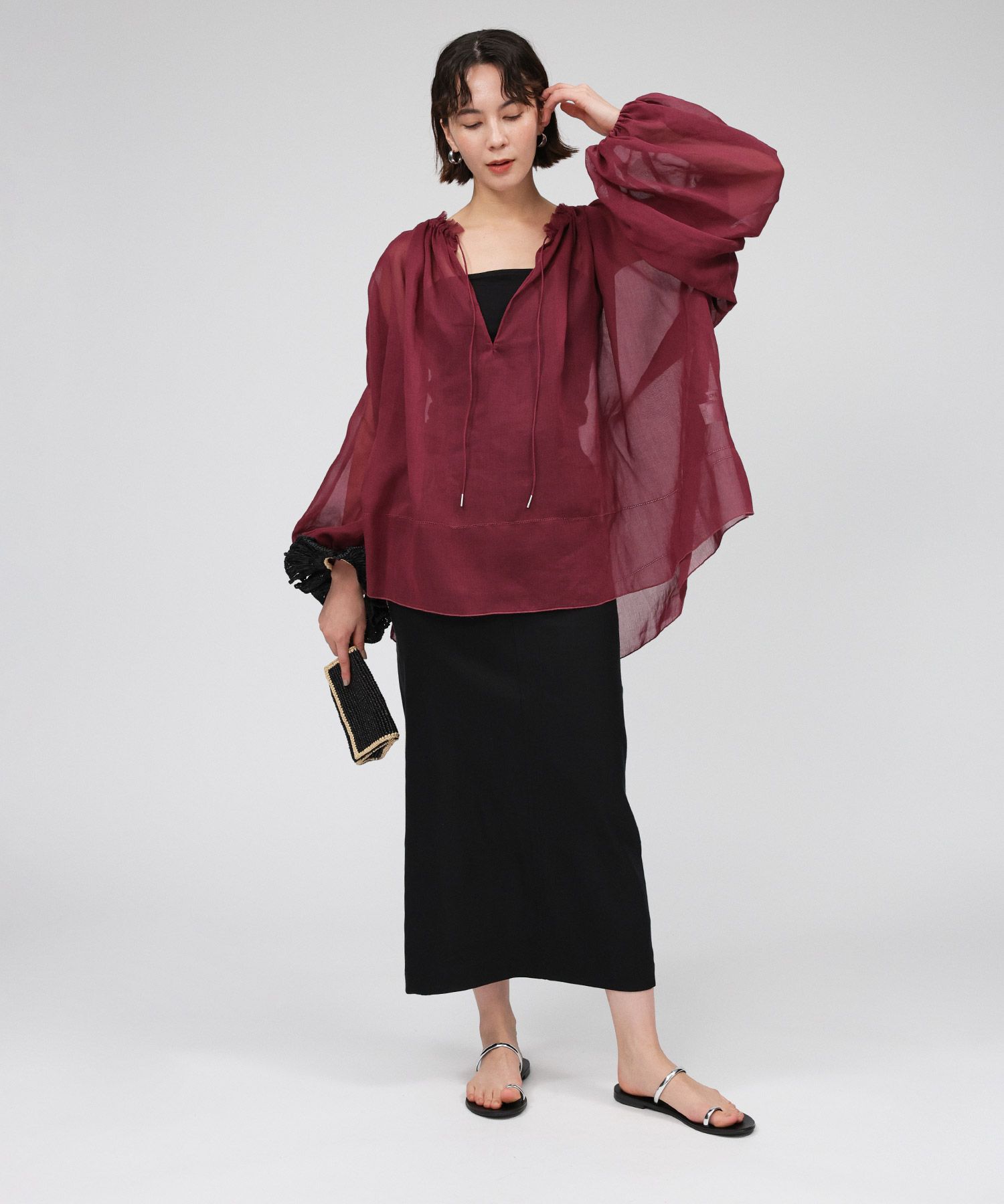 BABYLONE「2WAYオーガンジーブラウス」|シャツ・ブラウス|