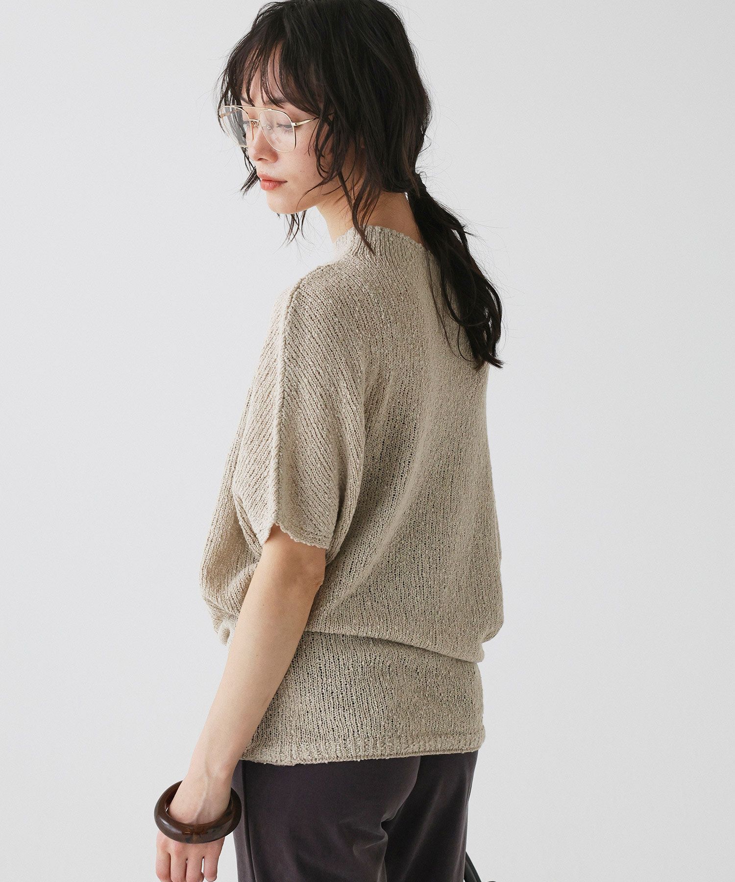 BABYLONE「ニュアンスドレープニット」|ニット・セーター|