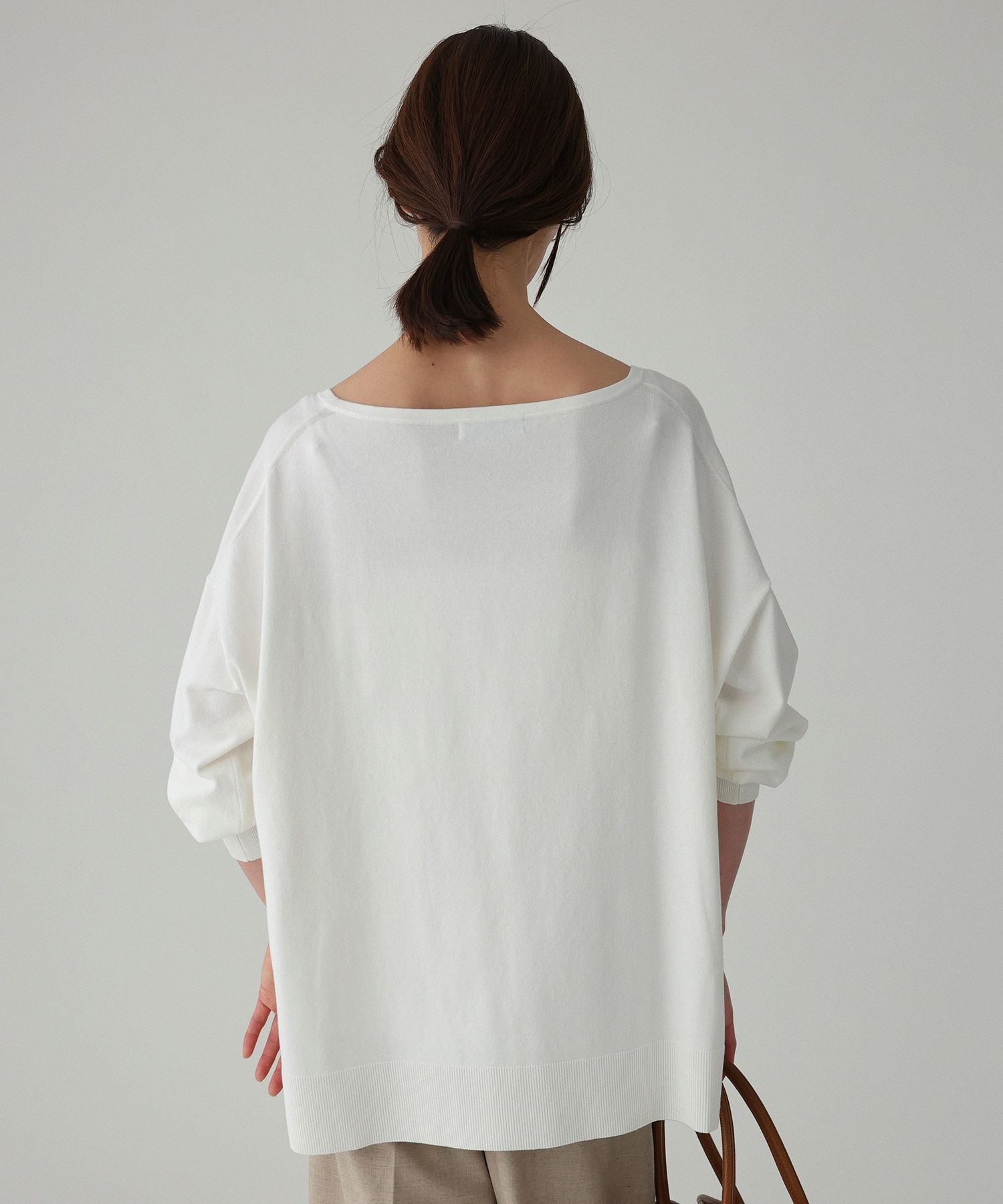 BABYLONE「コットンアクリルボートプルオーバー」|ニット・セーター|