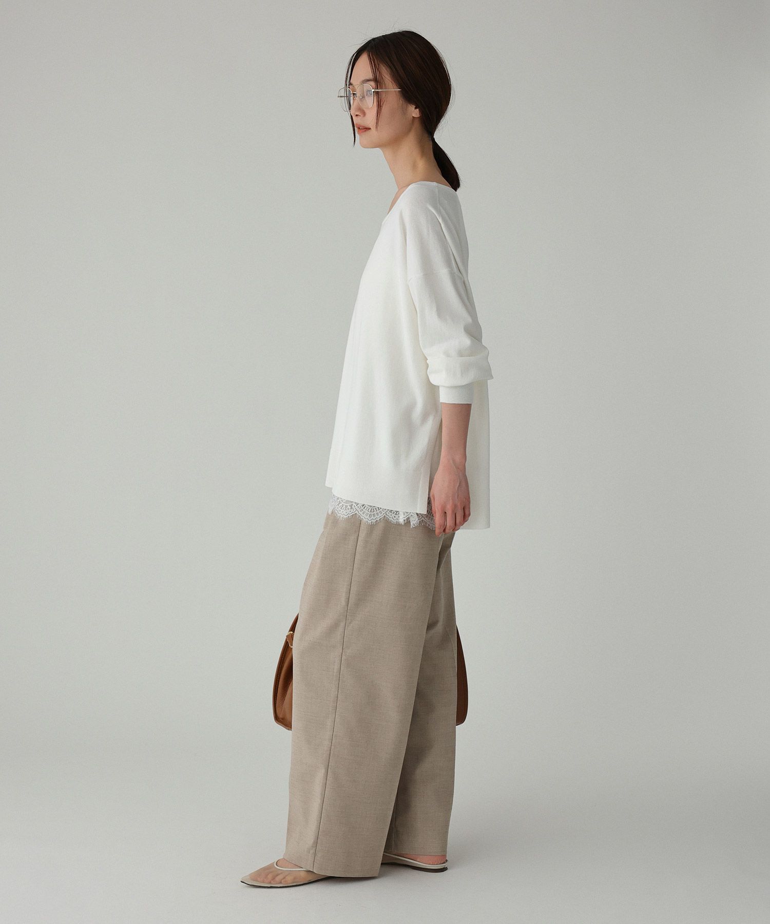 BABYLONE「コットンアクリルボートプルオーバー」|ニット・セーター|