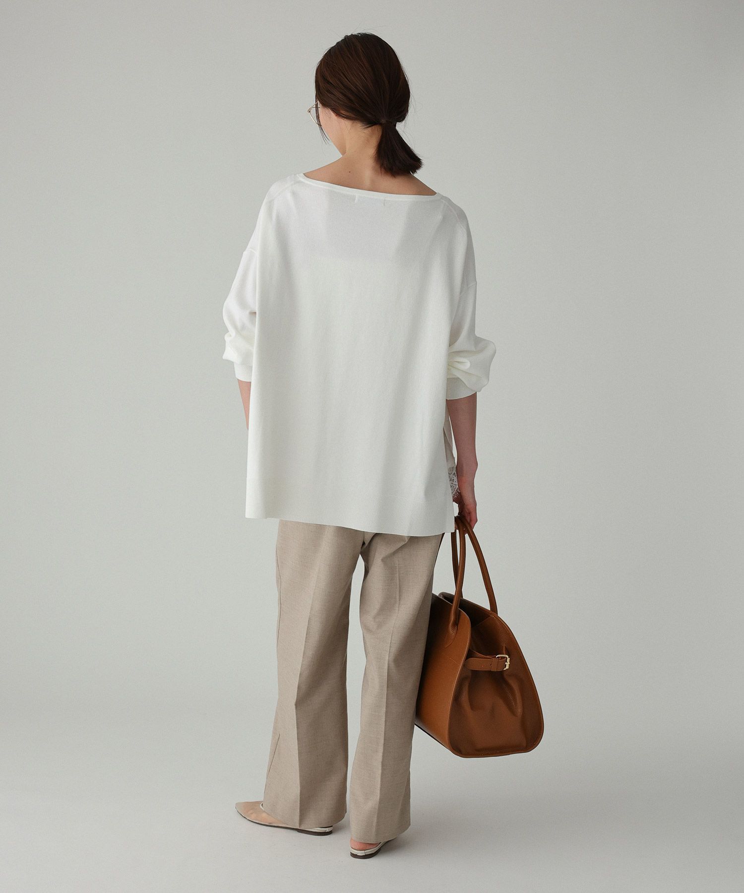 BABYLONE「コットンアクリルボートプルオーバー」|ニット・セーター|