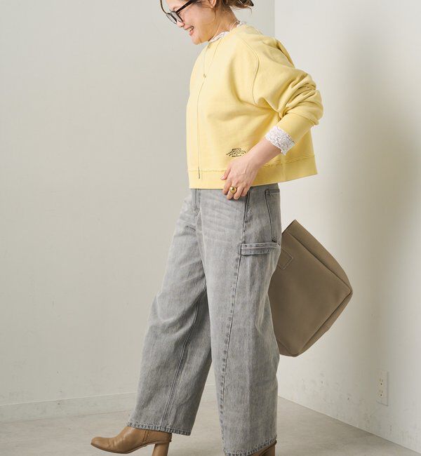  「ロゴ刺繍ショートスウェット」|プルオーバー|