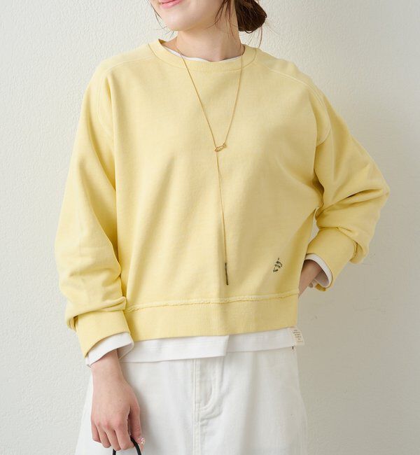  「ロゴ刺繍ショートスウェット」|プルオーバー|