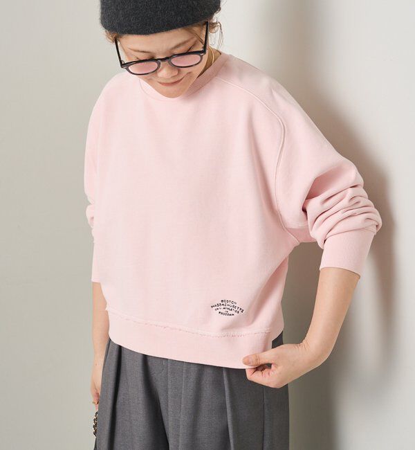  「ロゴ刺繍ショートスウェット」|プルオーバー|