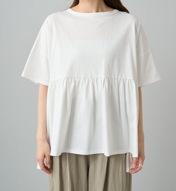  「《リバイバル》【WEB限定/Du noir】バックリボンペプラムTシャツ」|Tシャツ・カットソー|