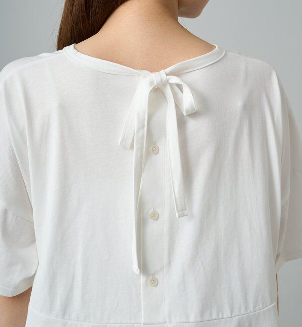  「《リバイバル》【WEB限定/Du noir】バックリボンペプラムTシャツ」|Tシャツ・カットソー|