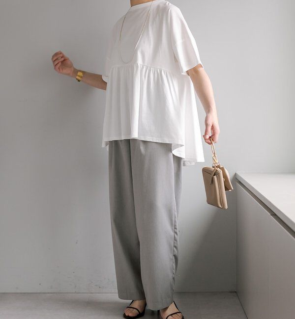  「《リバイバル》【WEB限定/Du noir】バックリボンペプラムTシャツ」|Tシャツ・カットソー|