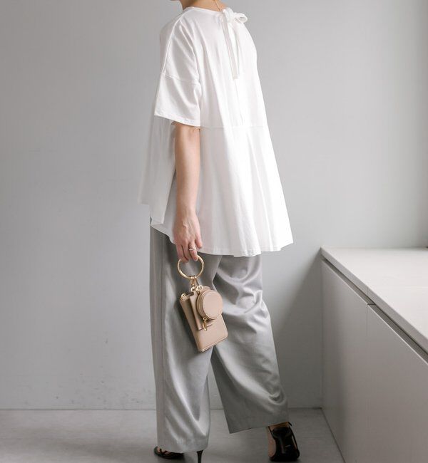  「《リバイバル》【WEB限定/Du noir】バックリボンペプラムTシャツ」|Tシャツ・カットソー|