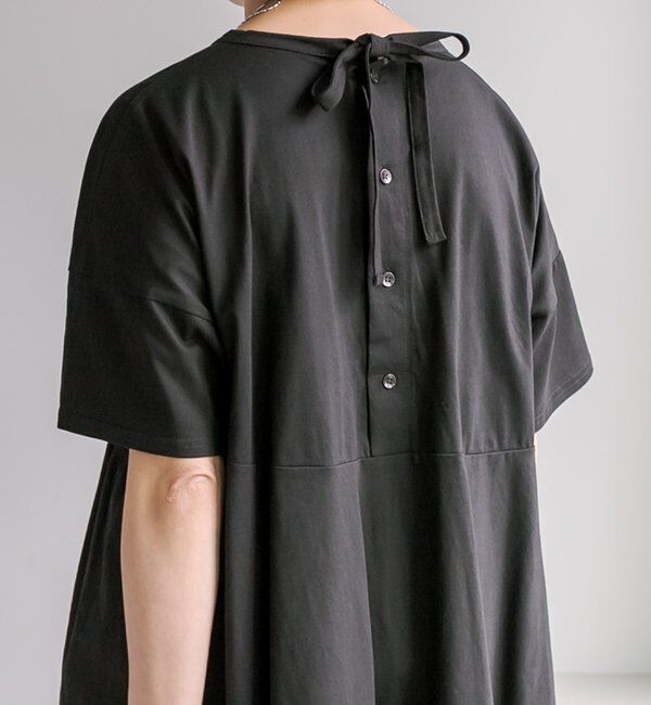  「《リバイバル》【WEB限定/Du noir】バックリボンペプラムTシャツ」|Tシャツ・カットソー|