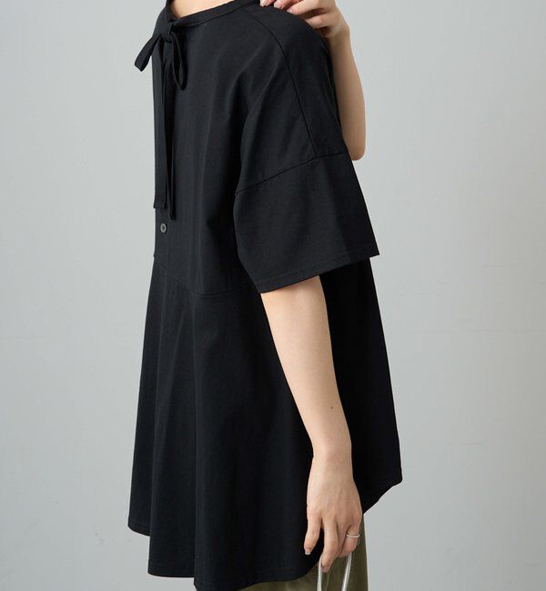  「《リバイバル》【WEB限定/Du noir】バックリボンペプラムTシャツ」|Tシャツ・カットソー|