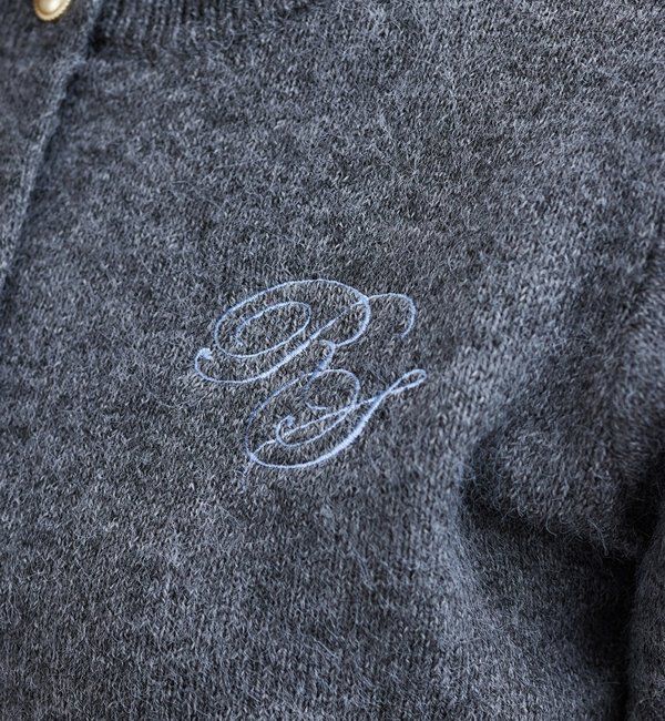  「配色袖刺繍入りカーデ」|ニット・セーター|