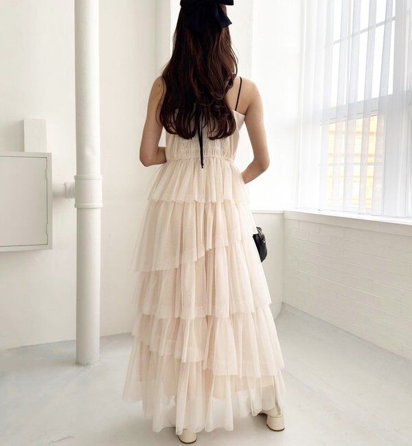  「【WEB限定リバイバル】ティアードチュールワンピース」|ワンピース|