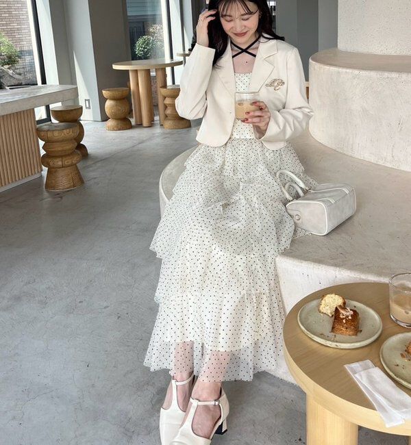  「【WEB限定リバイバル】ティアードチュールワンピース」|ワンピース|