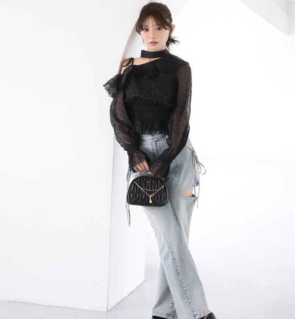  「2WAYワンショルフリルブラウス」|シャツ・ブラウス|