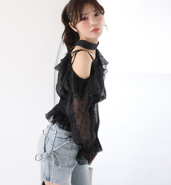  「2WAYワンショルフリルブラウス」|シャツ・ブラウス|