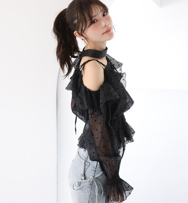  「2WAYワンショルフリルブラウス」|シャツ・ブラウス|