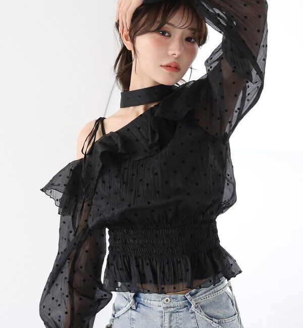  「2WAYワンショルフリルブラウス」|シャツ・ブラウス|